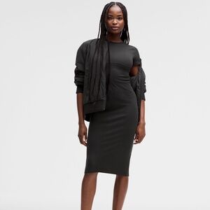 Lululemon Ribbed Nulu Scoop-Back Cap Sleeve Dress size 8